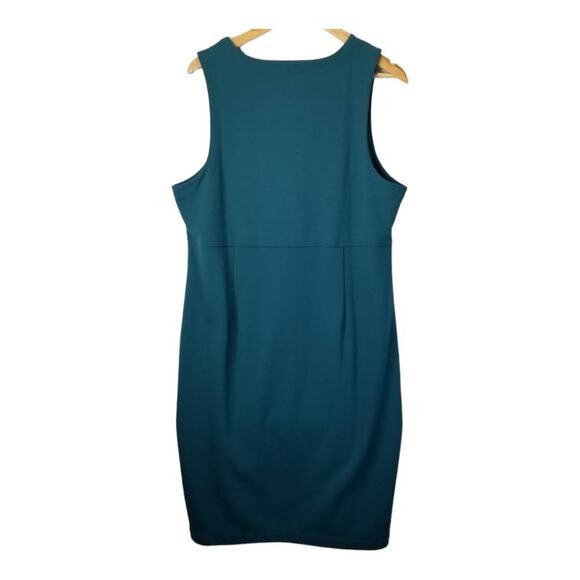 Eddie Bauer Dress Medium Sleeveless Tank Dress Midi Teal - Picture 2 of 8